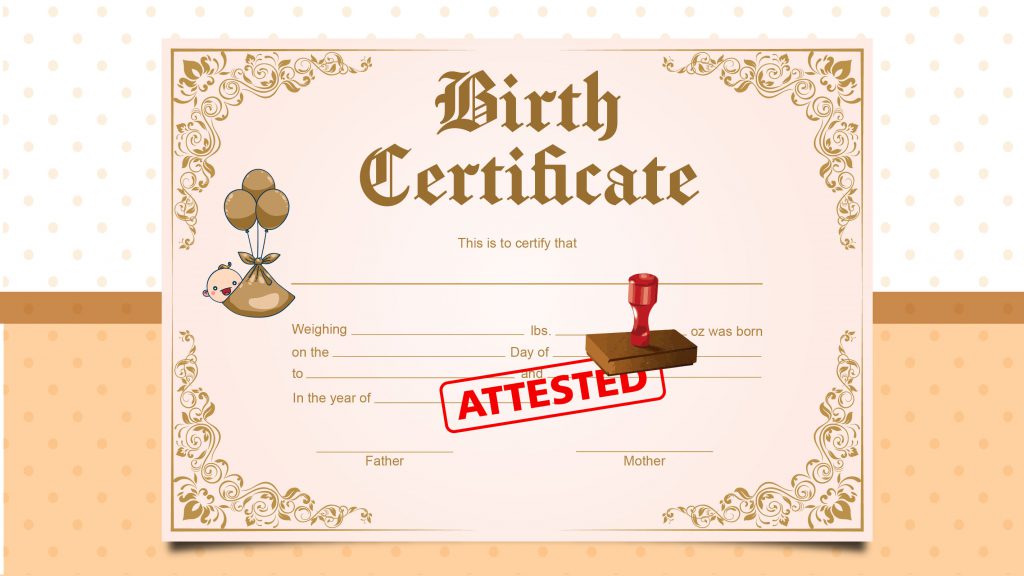 birth certificate attestation